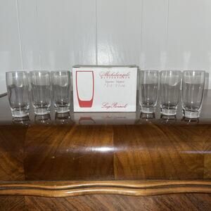 6 - Luigi Bormioli Italy Michelangelo Masterpiece Crystal Shot Glasses 2.5oz